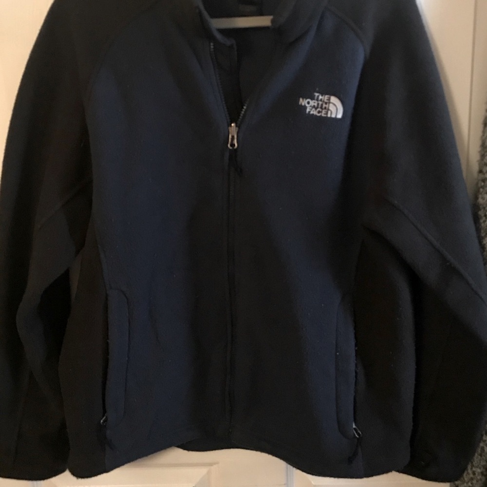 North Face fleece jacket. Medium. Blk/blue